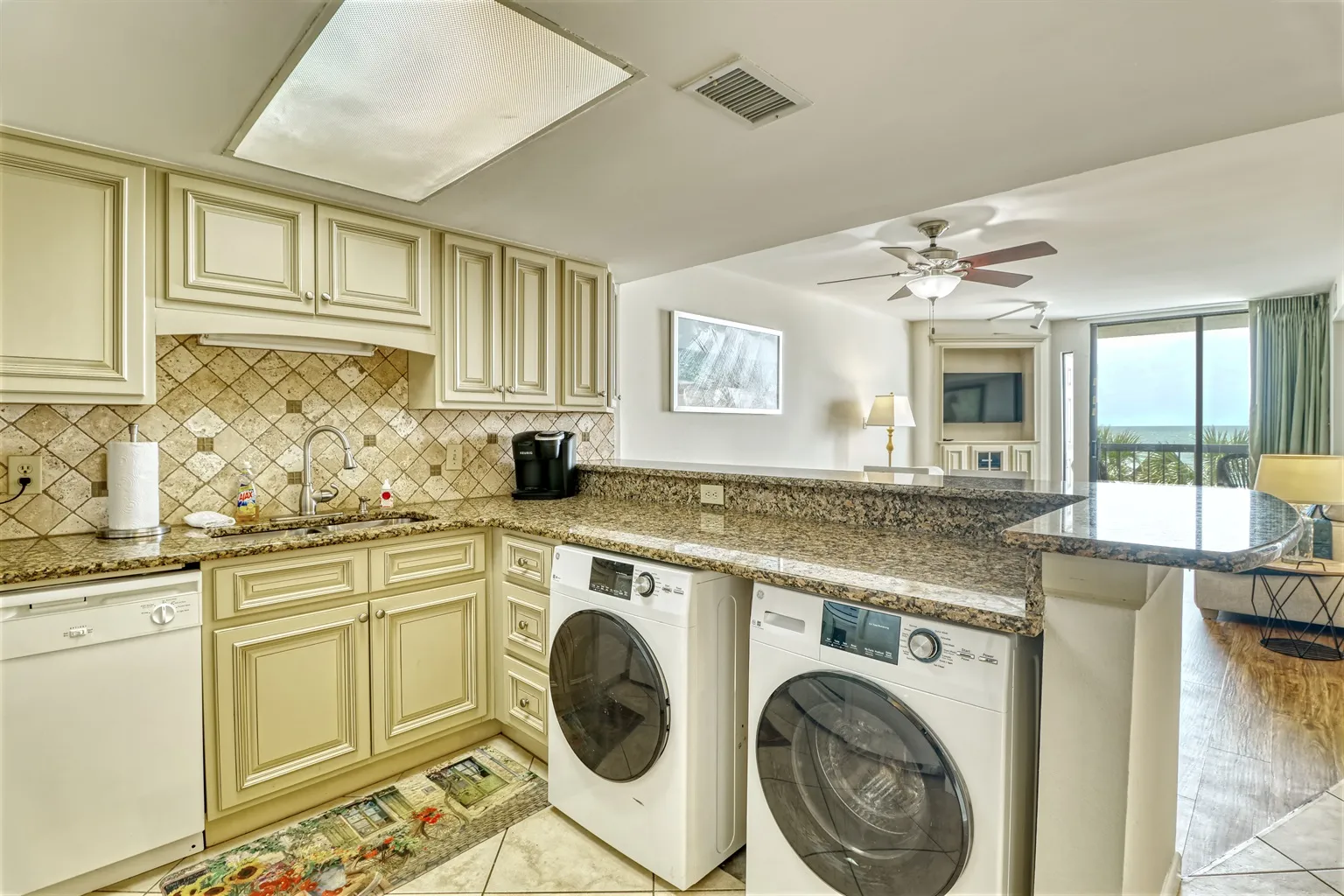Kitchen ocean views