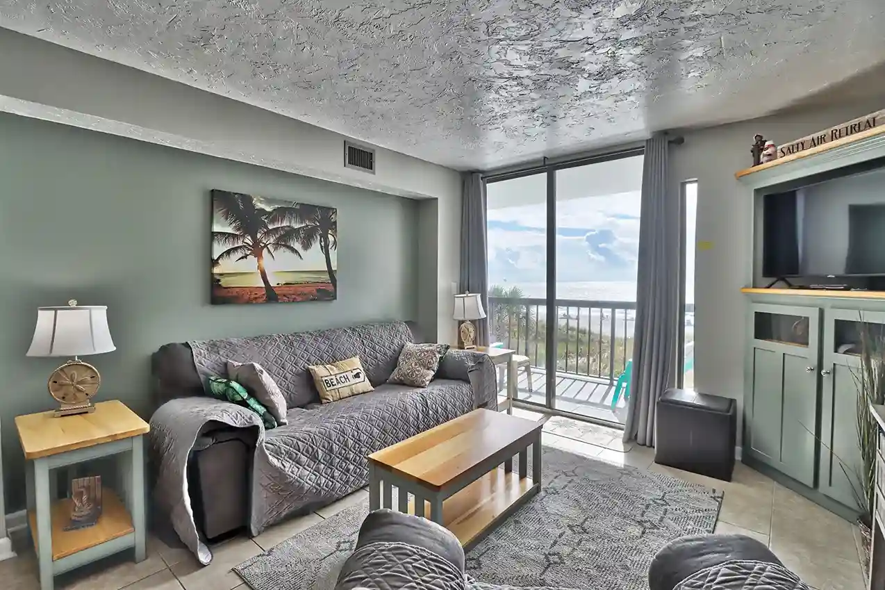 living room on ocean